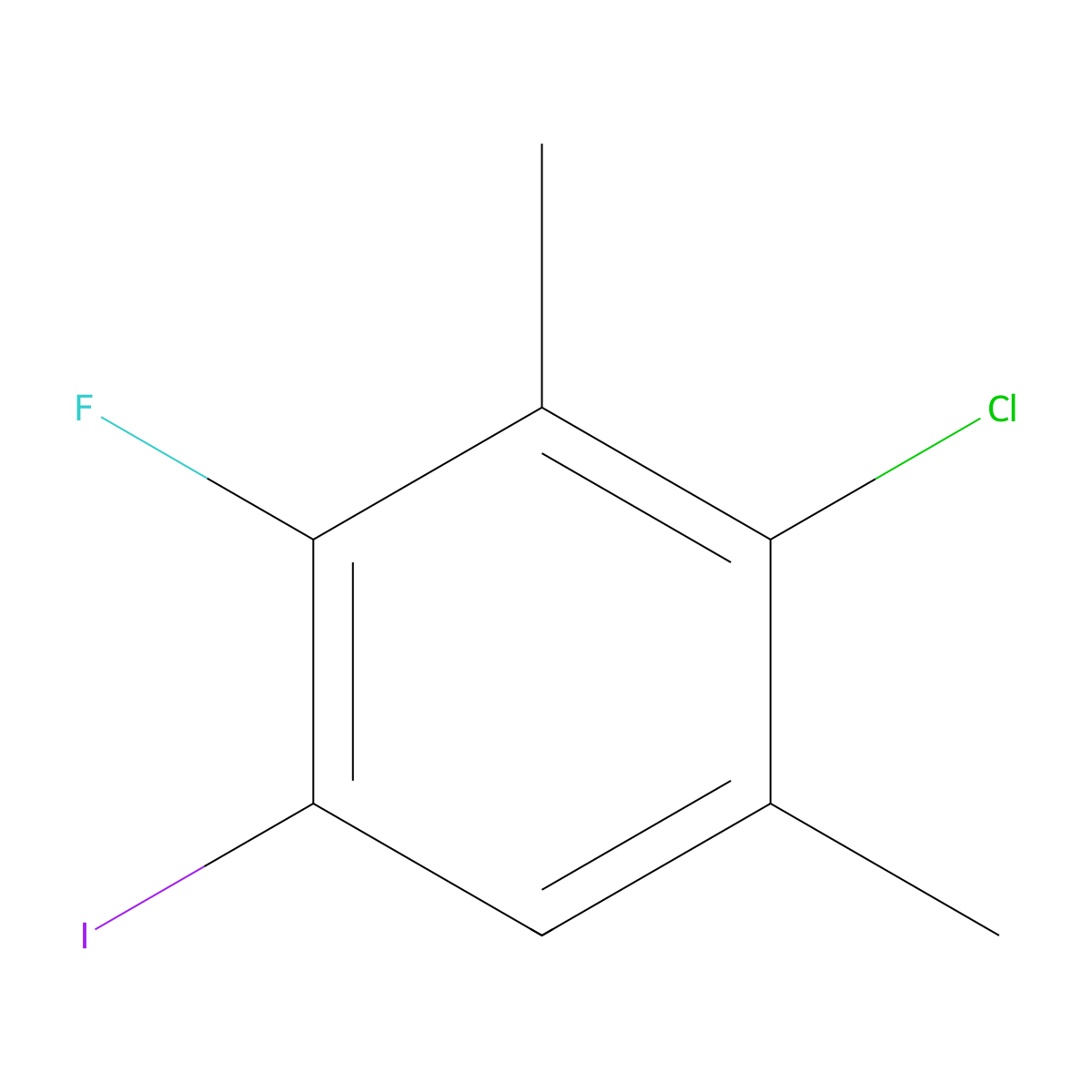 2-Chloro-4-fluoro-5-iodo-1,3-dimethylbenZene molecular structure, CAS 2901105-56-2