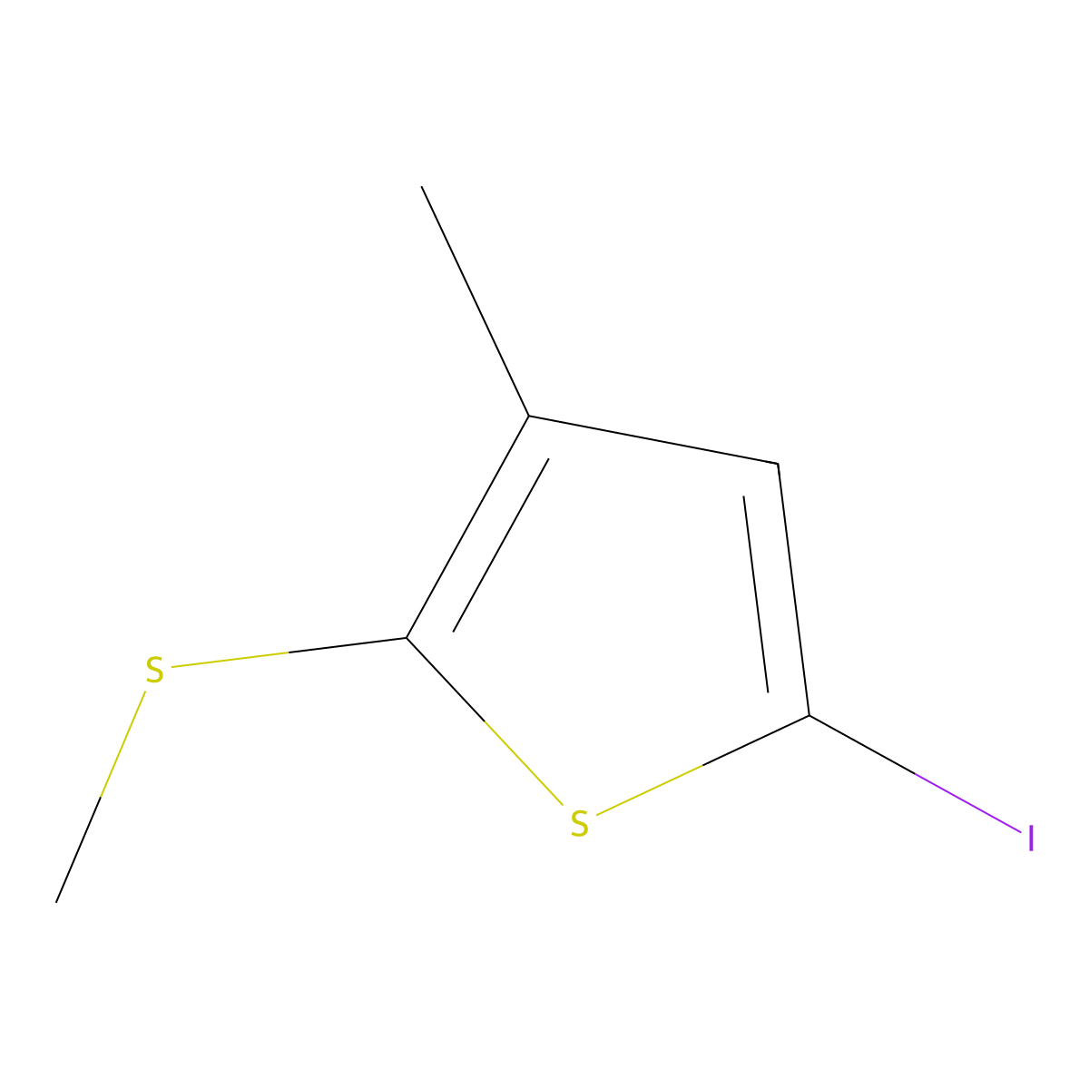 5-Iodo-3-methyl-2-(methylthio)thiophene molecular structure, CAS 2901105-60-8
