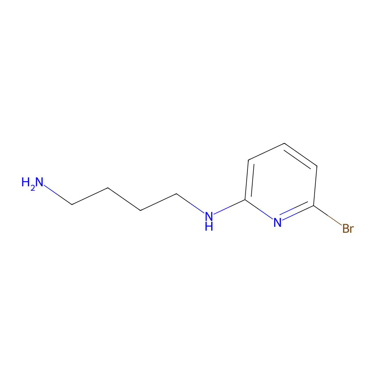 N1-(6-bromopyridin-2-yl)butane-1,4-diamine molecular structure, CAS 2901105-62-0