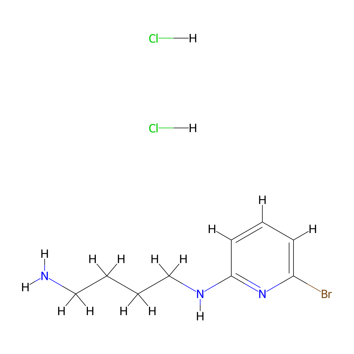 N1-(6-bromopyridin-2-yl)butane-1,4-diamine dihydrochloride molecular structure, CAS 2901105-63-1