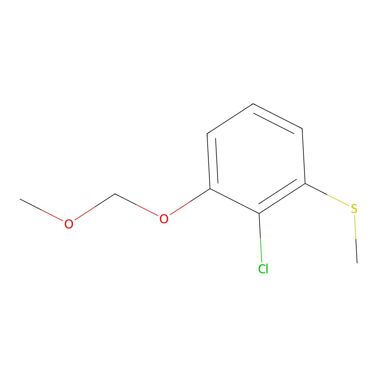 (2-Chloro-3-(methoxymethoxy)phenyl)(methyl)sulfane molecular structure, CAS 2901105-65-3