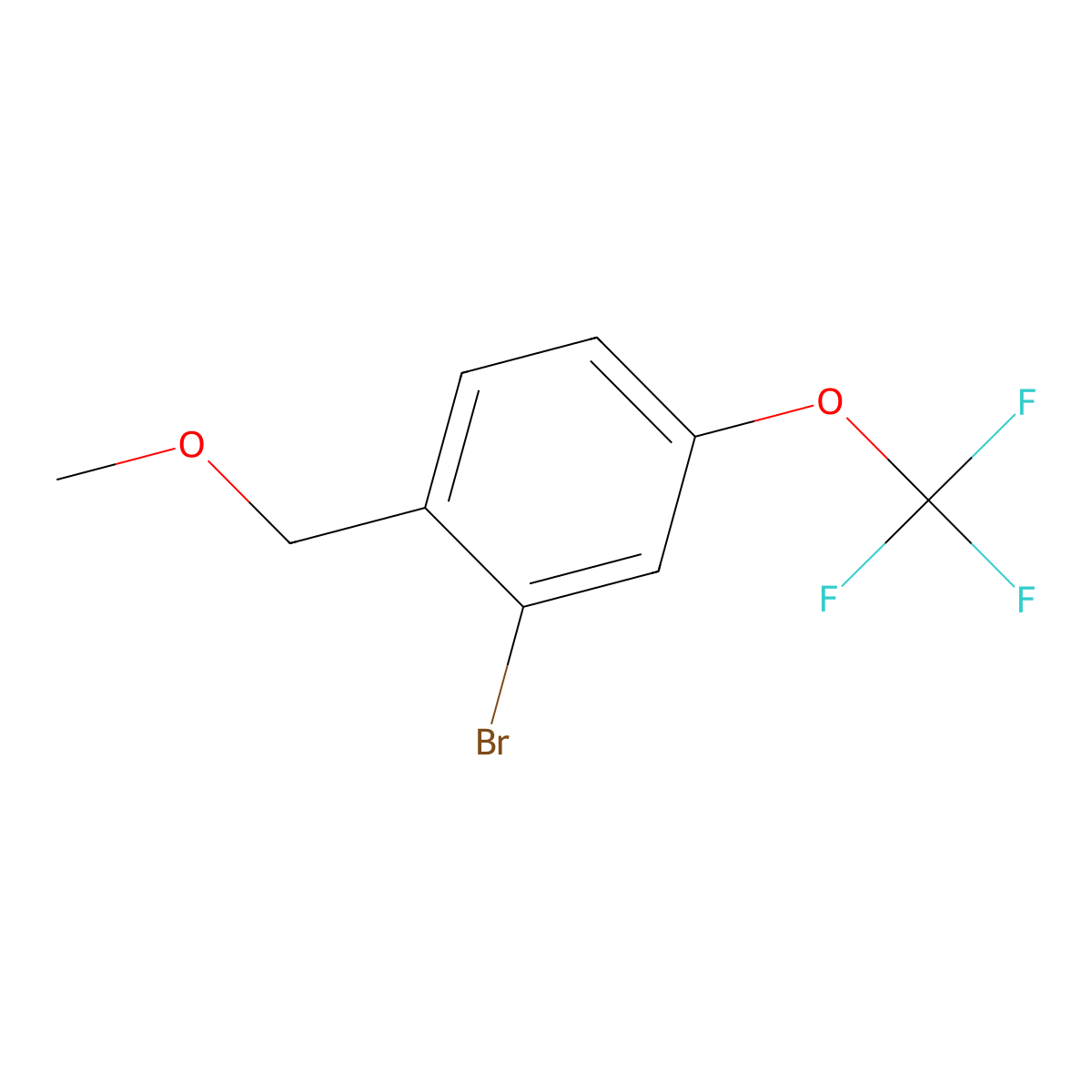 2-Bromo-1-(methoxymethyl)-4-(trifluoromethoxy)benzene molecular structure, CAS 2901105-69-7
