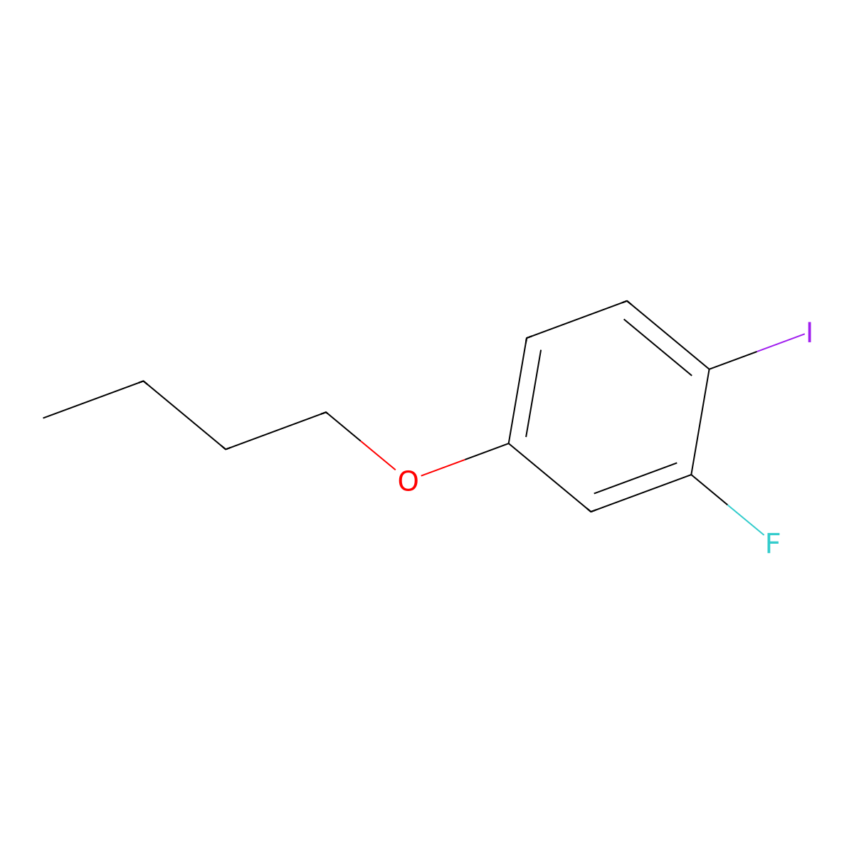 4-Butoxy-2-fluoro-1-iodobenzene molecular structure, CAS 2901105-73-3