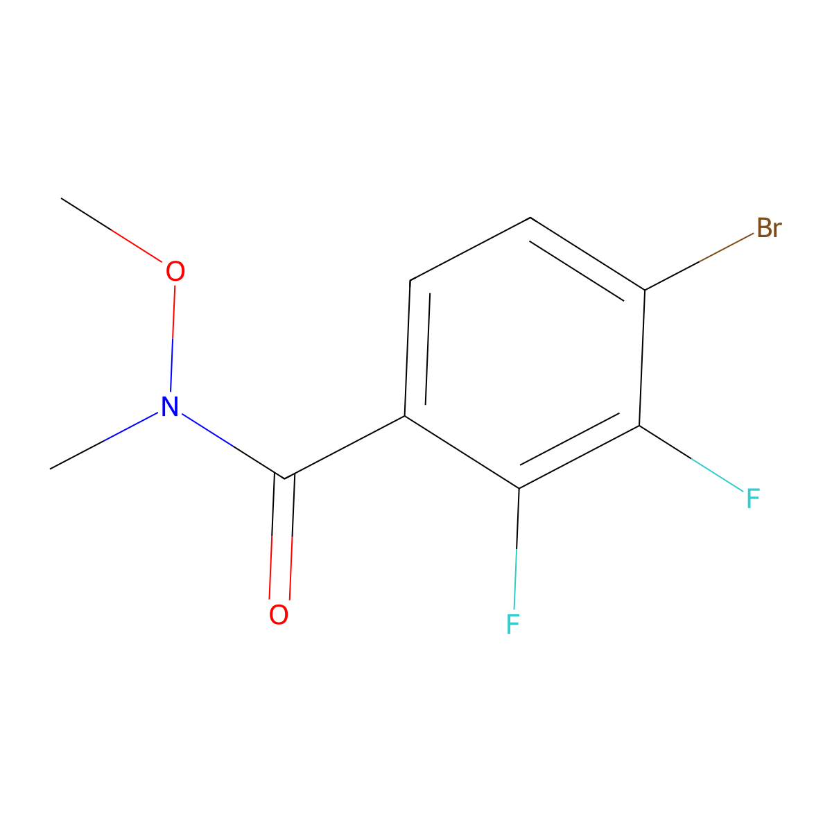 4-Bromo-2,3-difluoro-N-methoxy-N-methylbenZamide molecular structure, CAS 2901105-85-7
