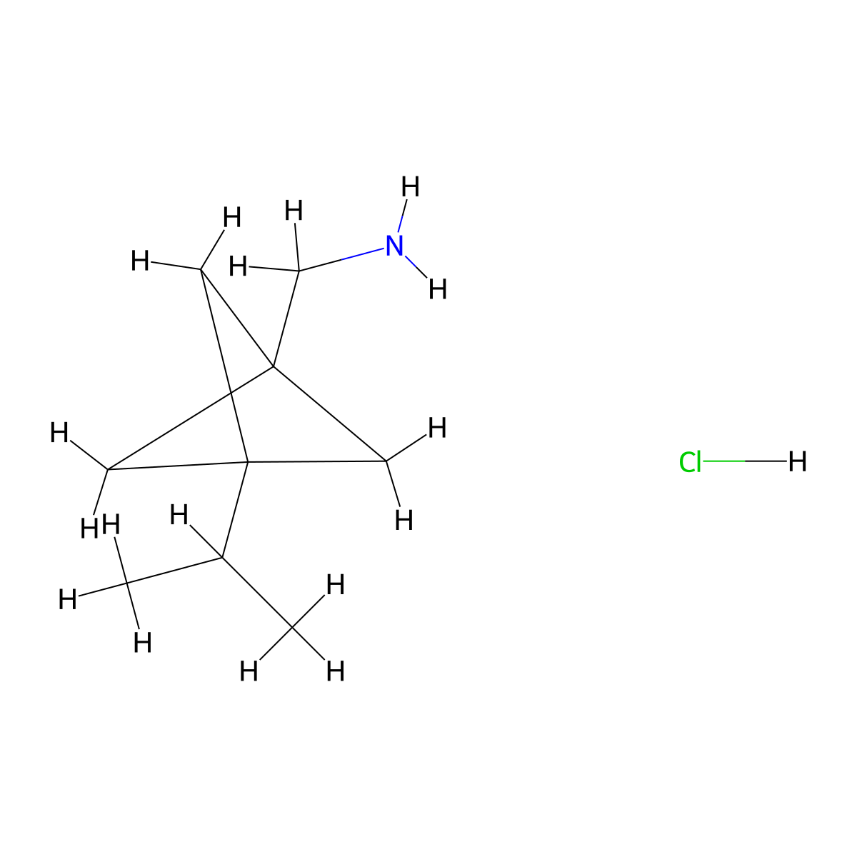 1-[3-(Propan-2-yl)bicyclo[1.1.1]pentan-1-yl]methanamine hydrochloride molecular structure, CAS 2901105-87-9