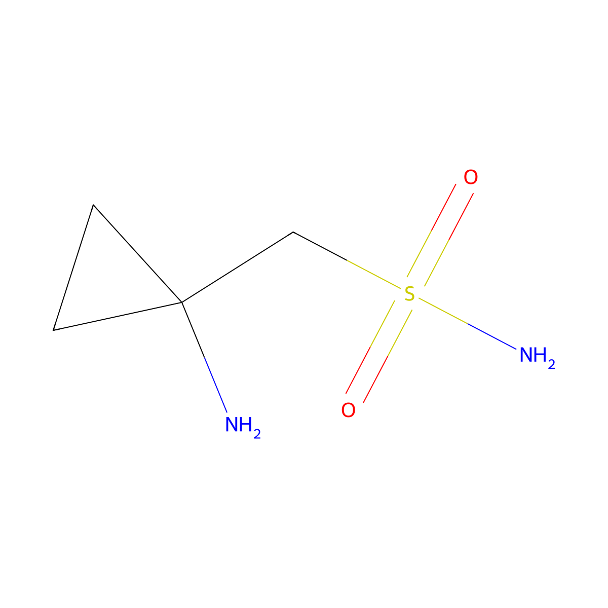 (1-Aminocyclopropyl)methanesulfonamide molecular structure, CAS 2901105-94-8