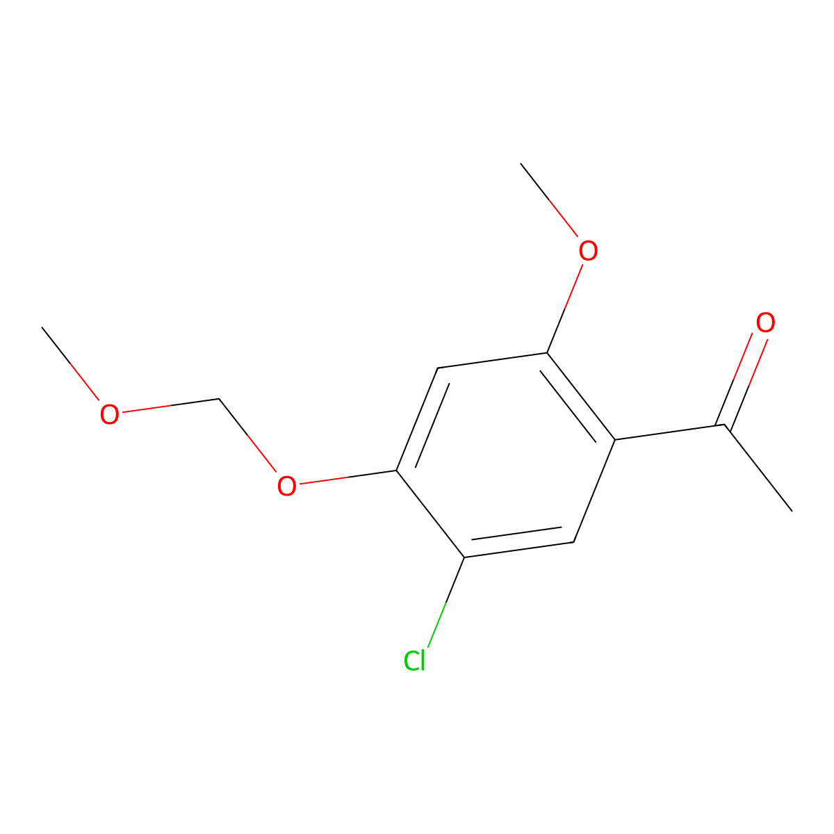 1-(5-Chloro-2-methoxy-4-(methoxymethoxy)phenyl)ethanone molecular structure, CAS 2901105-97-1