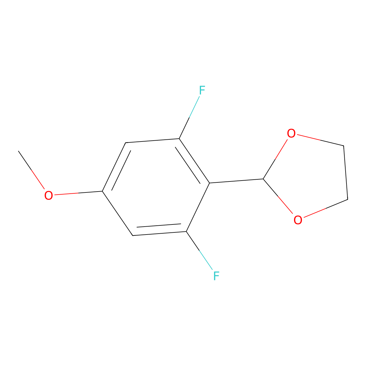 2-(2,6-Difluoro-4-methoxyphenyl)-1,3-dioxolane molecular structure, CAS 2901106-01-0