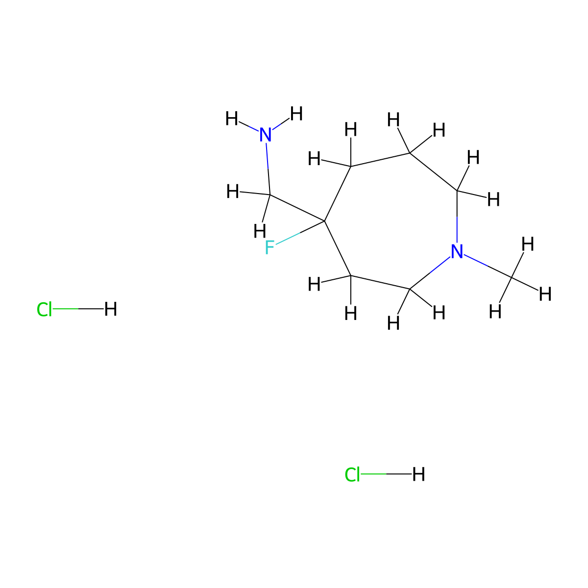 1-(4-Fluoro-1-methylazepan-4-yl)methanamine dihydrochloride molecular structure, CAS 2901106-03-2