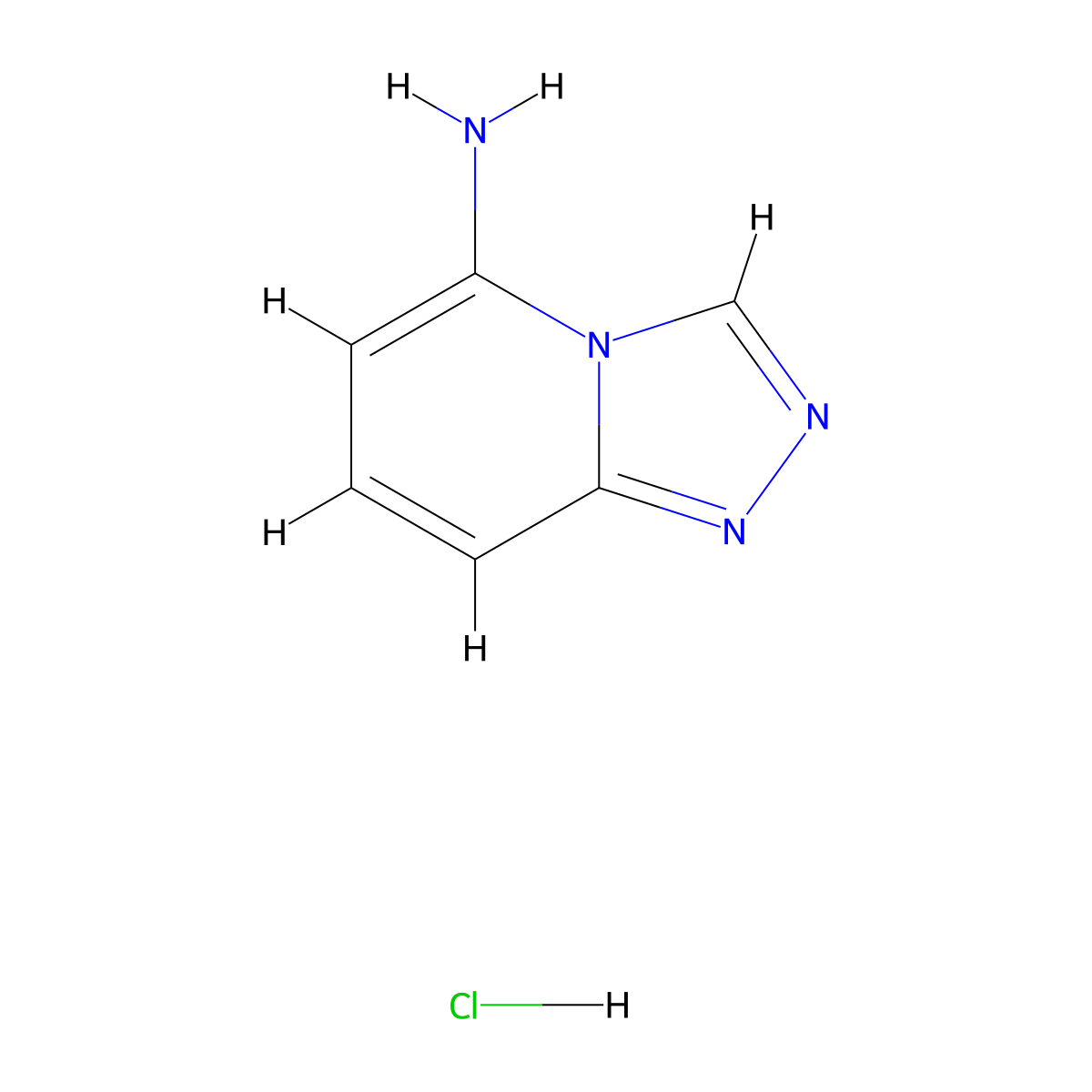 [1,2,4]Triazolo[4,3-a]pyridin-5-amine hydrochloride molecular structure, CAS 2901106-06-5
