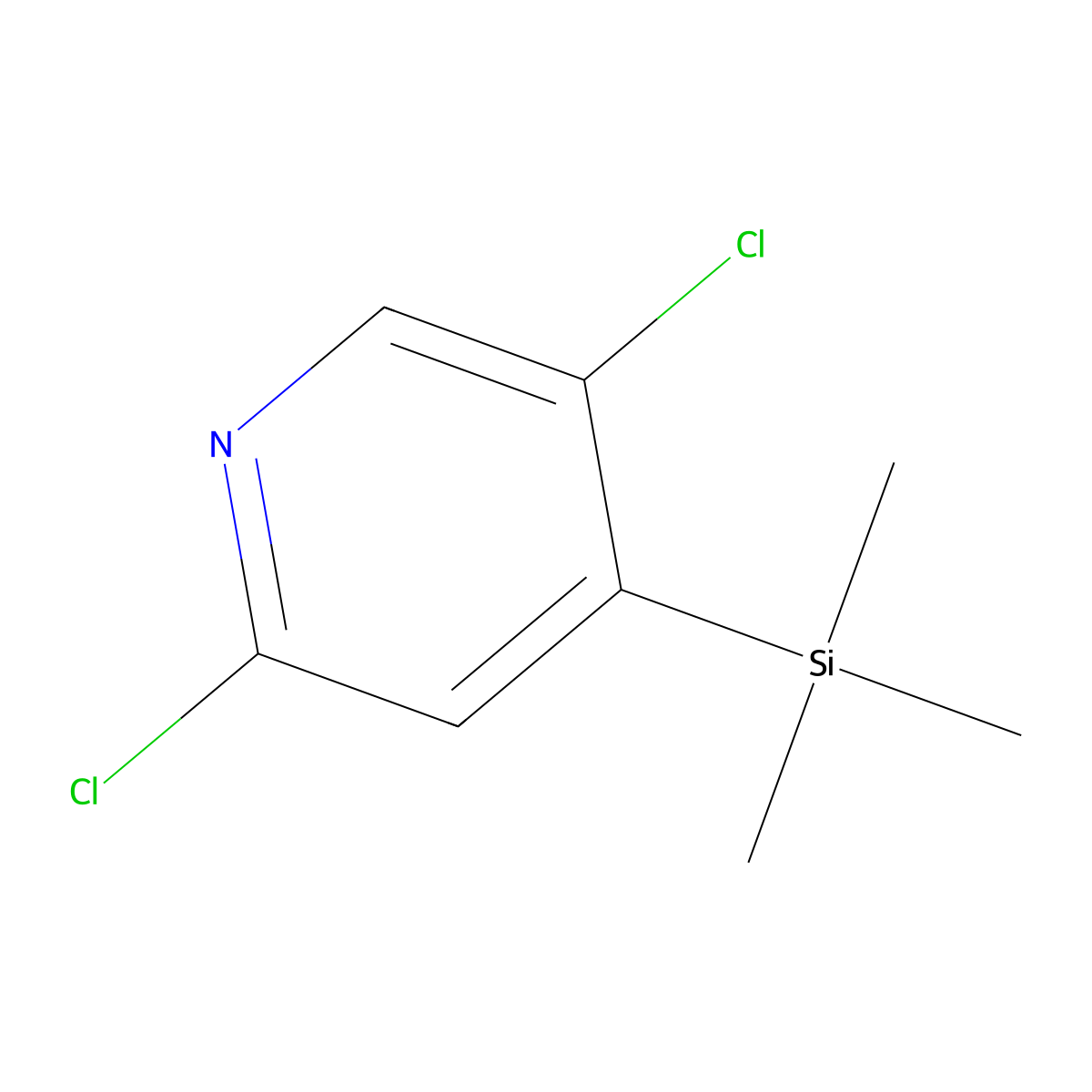 2,5-Dichloro-4-(trimethylsilyl)pyridine molecular structure, CAS 2901106-08-7
