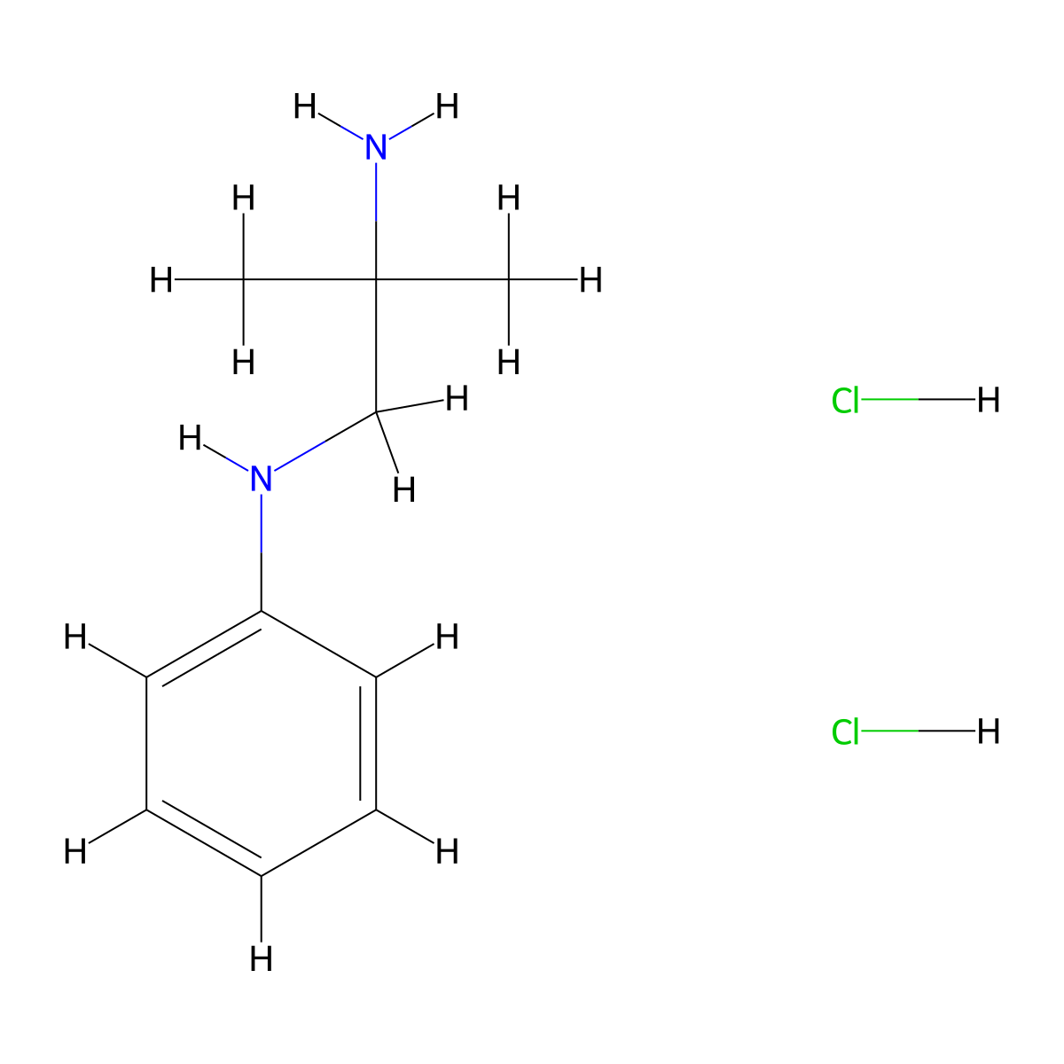 2-methyl-N1-phenylpropane-1,2-diamine dihydrochloride molecular structure, CAS 2901106-15-6