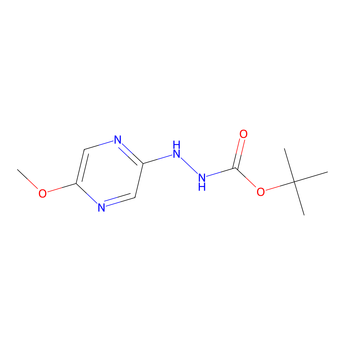 tert-Butyl 2-(5-methoxypyrazin-2-yl)hydrazine-1-carboxylate molecular structure, CAS 2901106-16-7