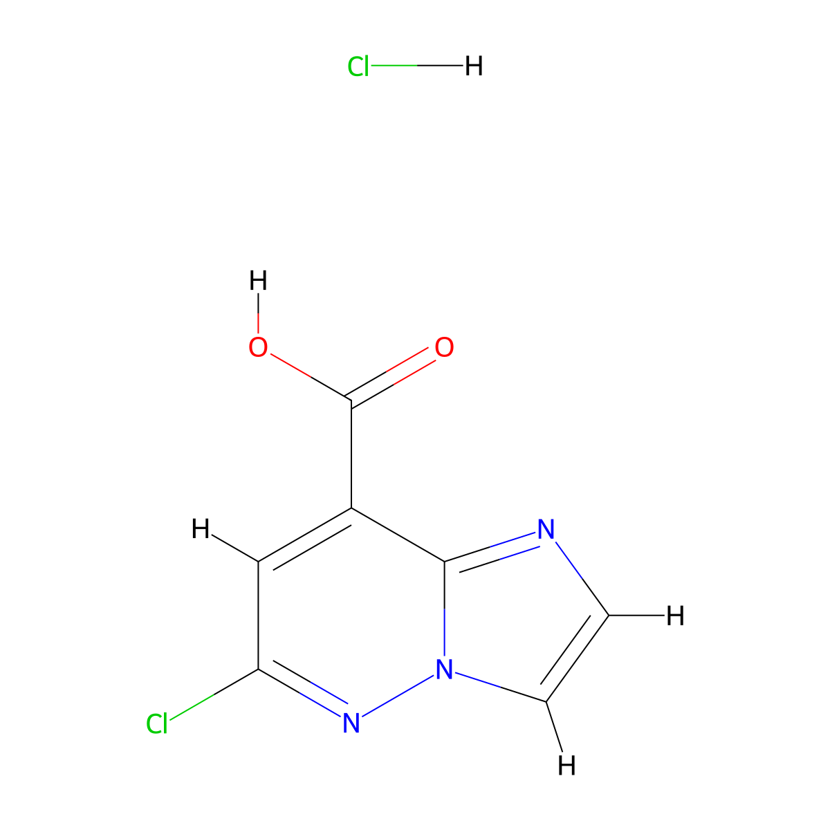 6-Chloroimidazo[1,2-b]pyridazine-8-carboxylic acid hydrochloride molecular structure, CAS 2901106-20-3