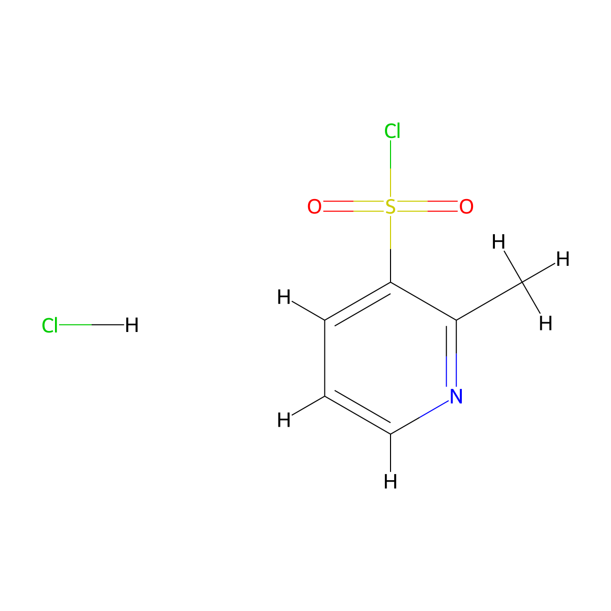 2-Methylpyridine-3-sulfonyl chloride hydrochloride molecular structure, CAS 2901106-31-6