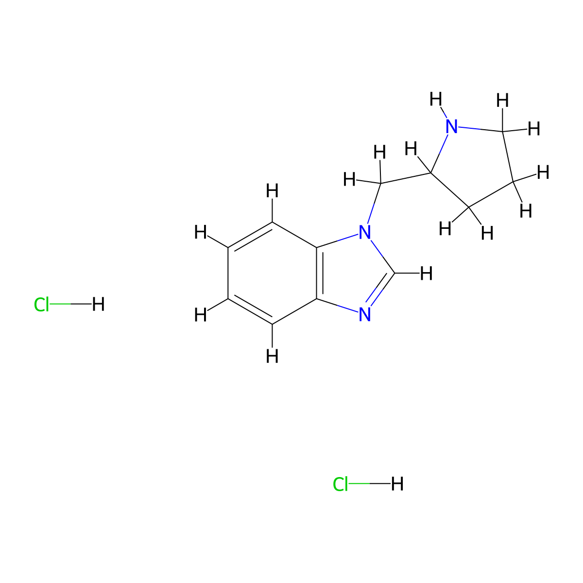 1-[(pyrrolidin-2-yl)methyl]-1H-1,3-benzodiazole dihydrochloride molecular structure, CAS 2901106-39-4