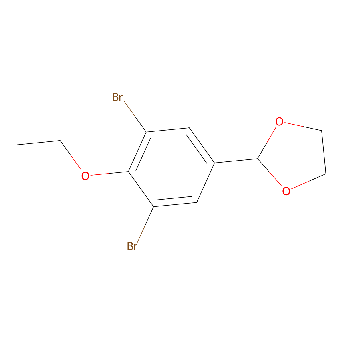 2-(3,5-Dibromo-4-ethoxyphenyl)-1,3-dioxolane molecular structure, CAS 2901106-40-7