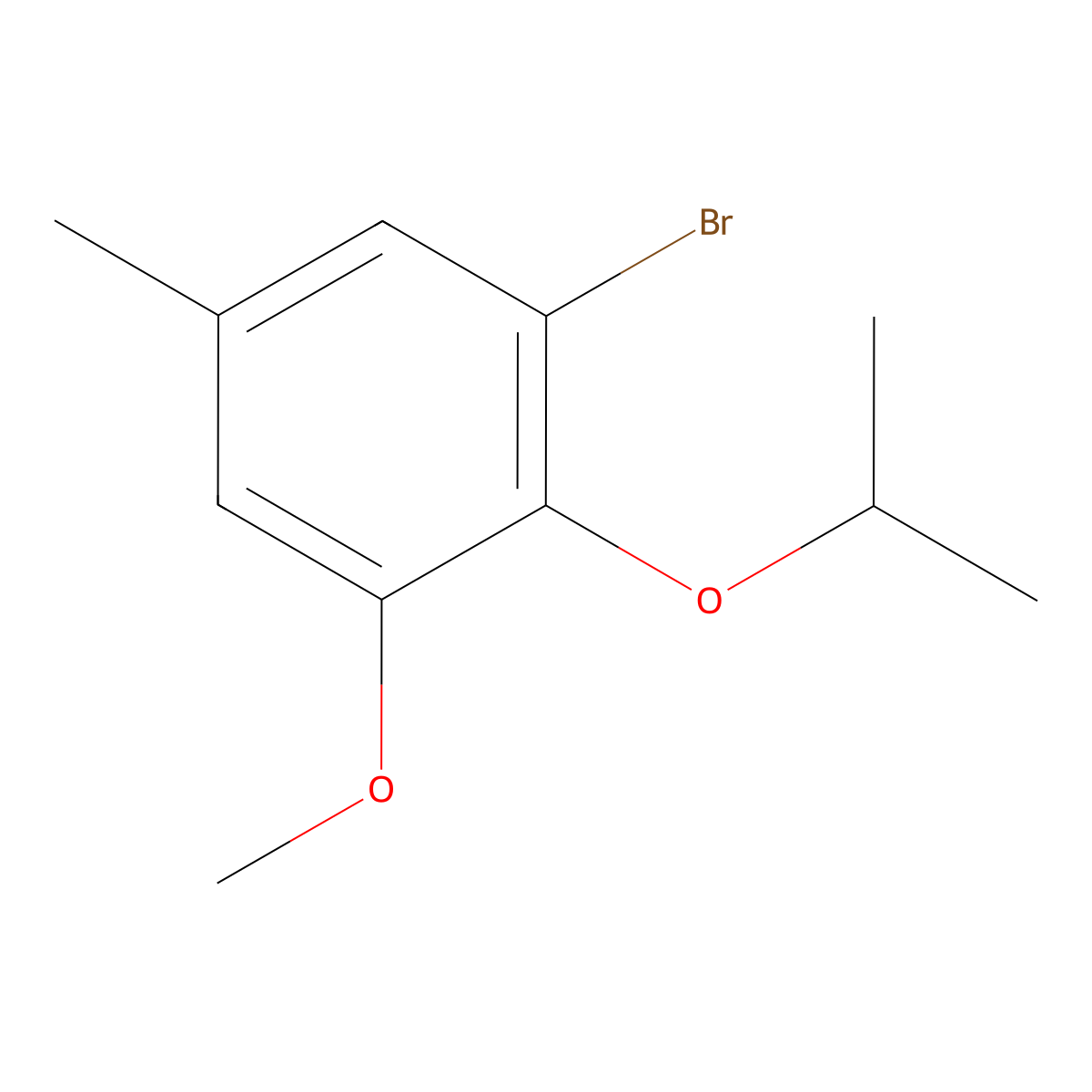 1-Bromo-2-isopropoxy-3-methoxy-5-methylbenZene molecular structure, CAS 2901106-44-1