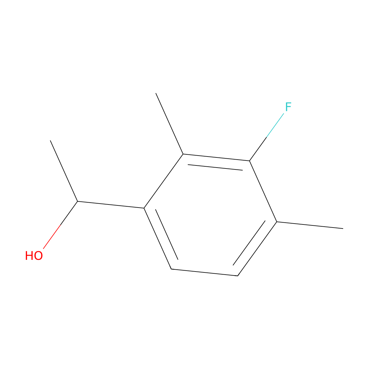 1-(3-Fluoro-2,4-dimethylphenyl)ethanol molecular structure, CAS 2901106-45-2