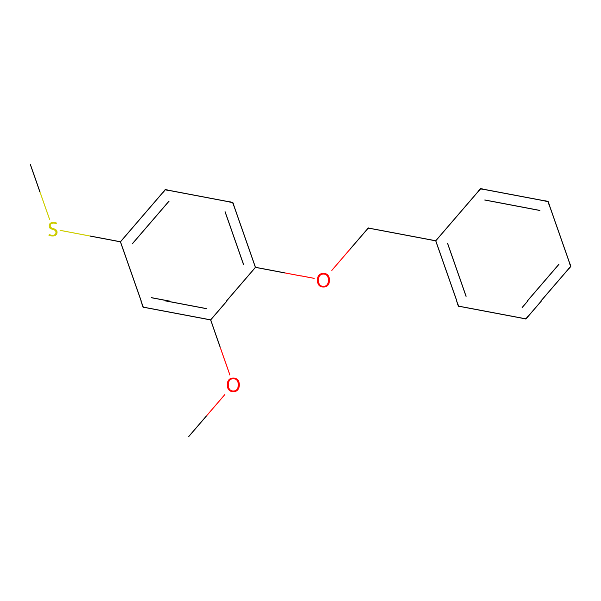 (4-(BenZyloxy)-3-methoxyphenyl)(methyl)sulfane molecular structure, CAS 2901106-48-5