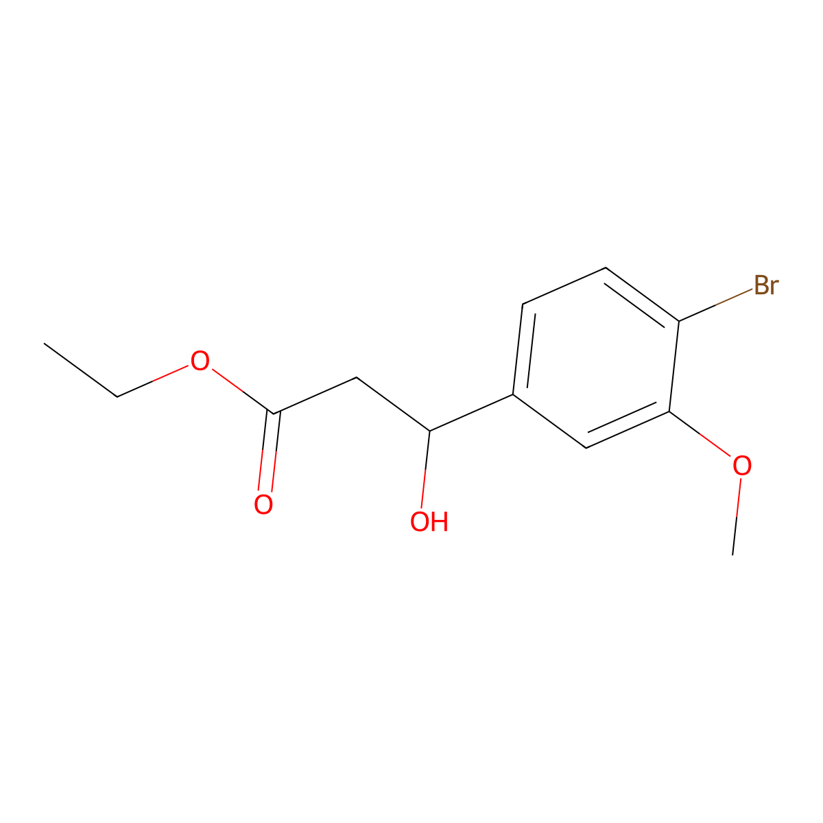 Ethyl 3-(4-Bromo-3-methoxyphenyl)-3-hydroxypropanoate molecular structure, CAS 2901106-50-9