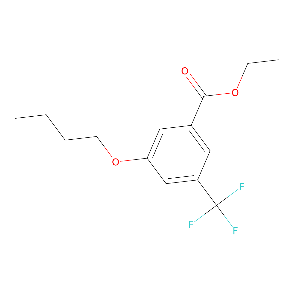 Ethyl 3-butoxy-5-(trifluoromethyl)benzoate molecular structure, CAS 2901106-54-3