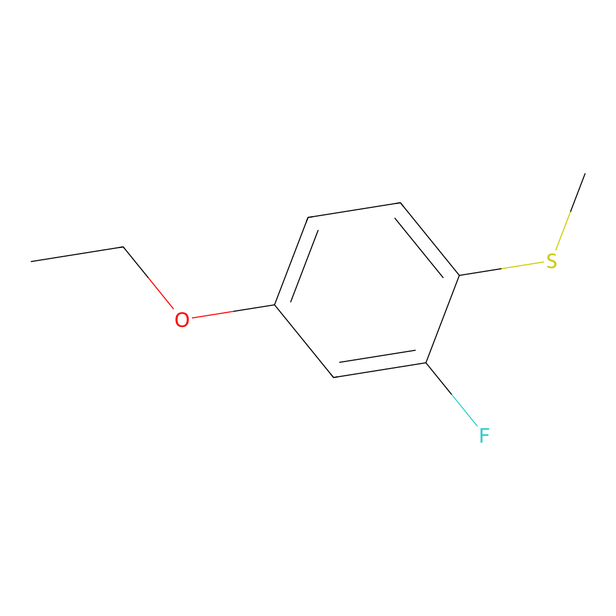 (4-Ethoxy-2-fluorophenyl)(methyl)sulfane molecular structure, CAS 2901106-60-1