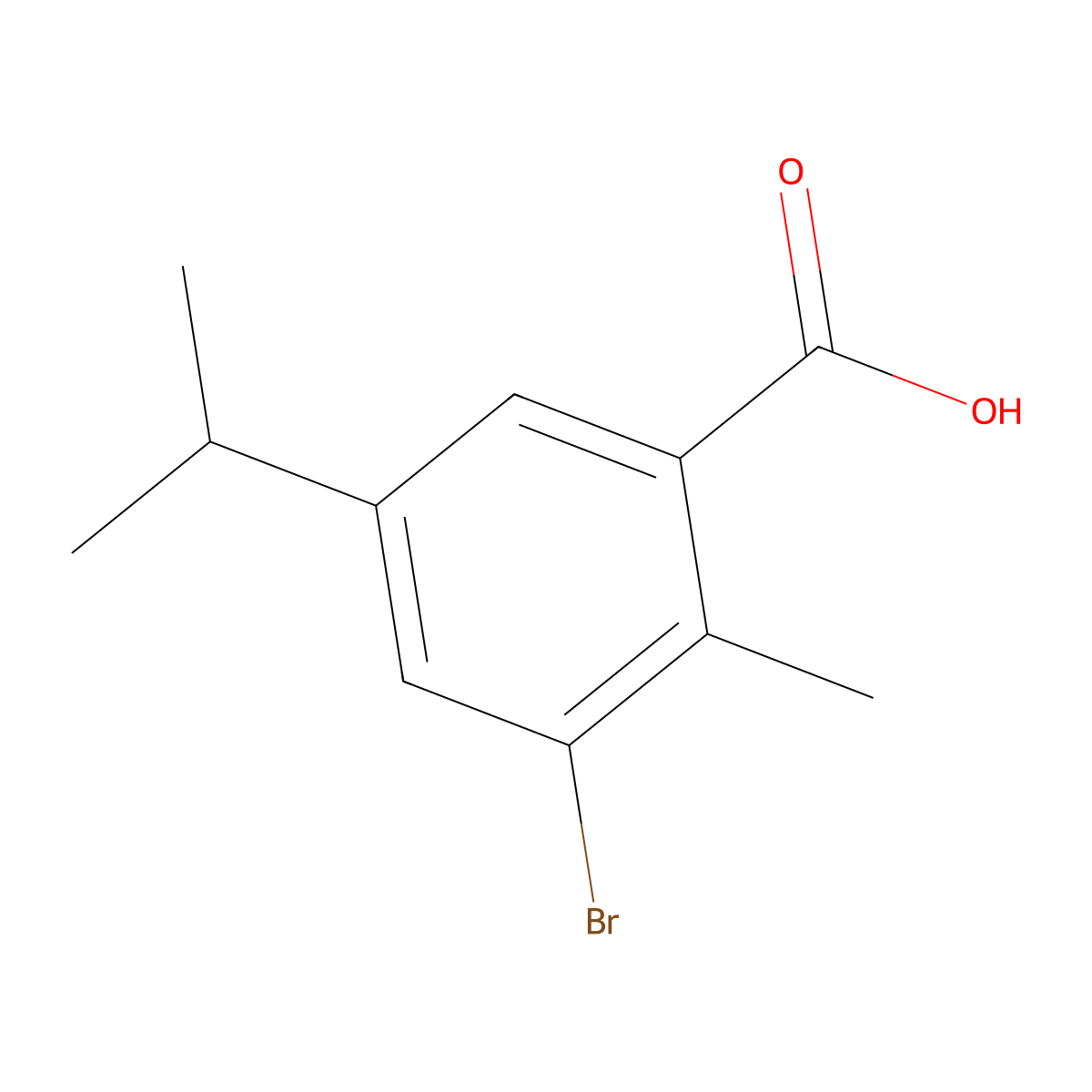 3-Bromo-5-isopropyl-2-methylbenZoic acid molecular structure, CAS 2901106-62-3