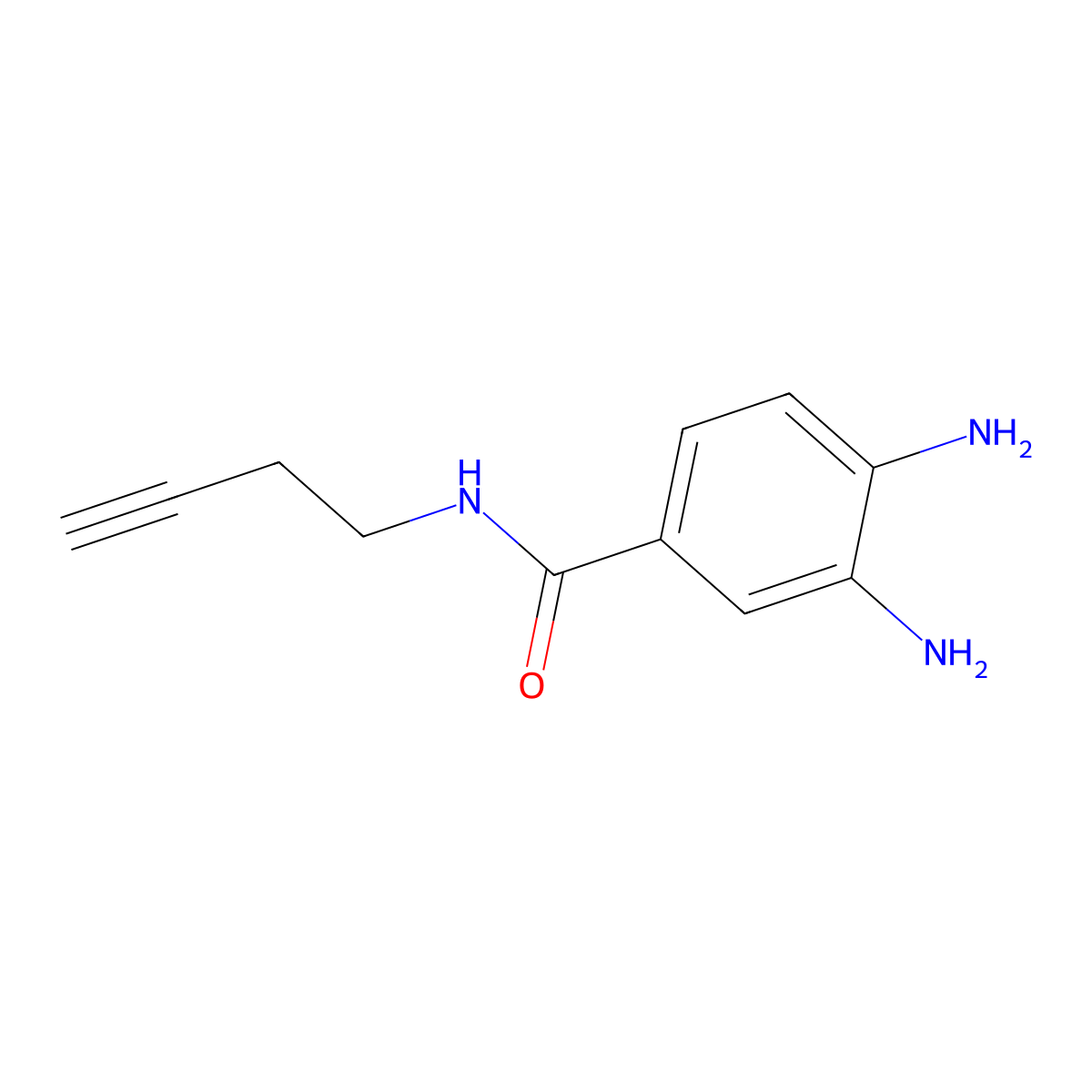 3,4-Diamino-N-(but-3-yn-1-yl)benzamide molecular structure, CAS 2901106-65-6