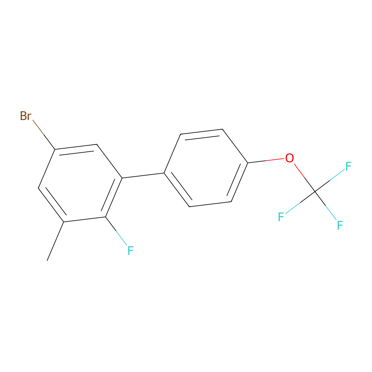 5-Bromo-2-fluoro-3-methyl-4'-(trifluoromethoxy)-1,1'-biphenyl molecular structure, CAS 2901106-70-3