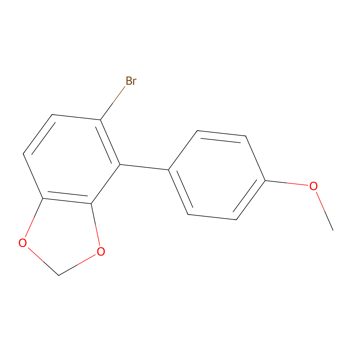 5-Bromo-4-(4-methoxyphenyl)benzo[d][1,3]dioxole molecular structure, CAS 2901106-75-8