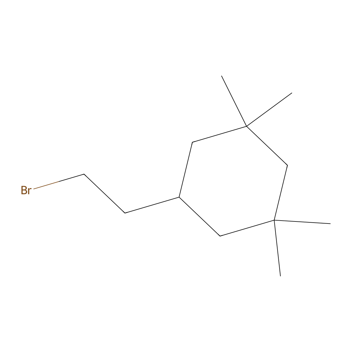 5-(2-Bromoethyl)-1,1,3,3-tetramethylcyclohexane molecular structure, CAS 2901106-78-1