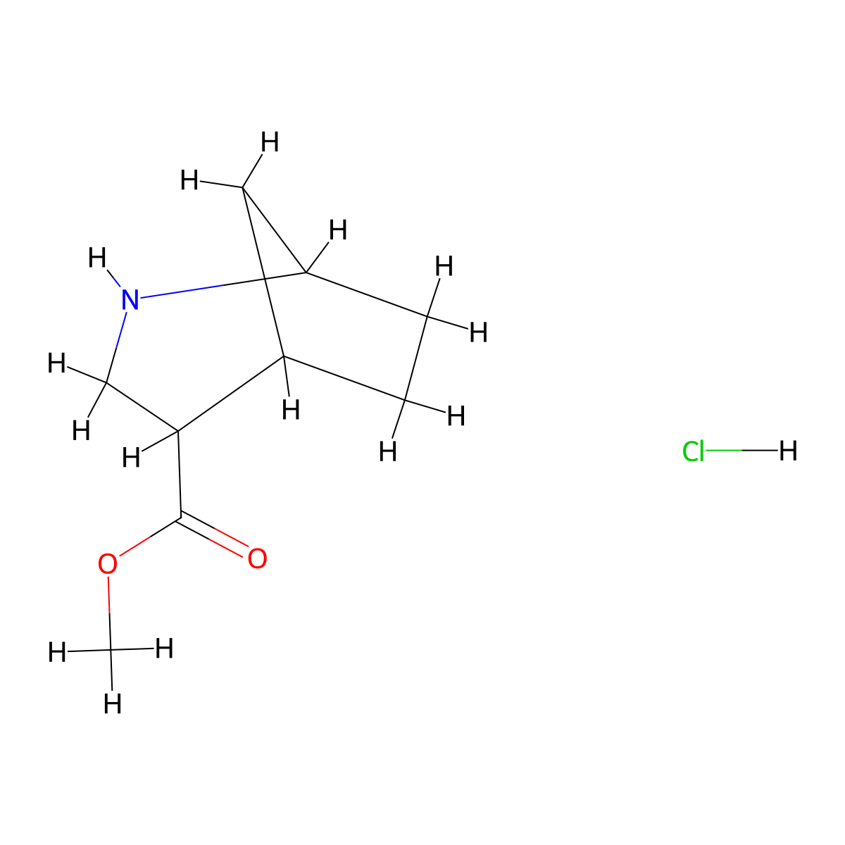 Methyl 2-azabicyclo[3.2.1]octane-4-carboxylate hydrochloride molecular structure, CAS 2901106-88-3
