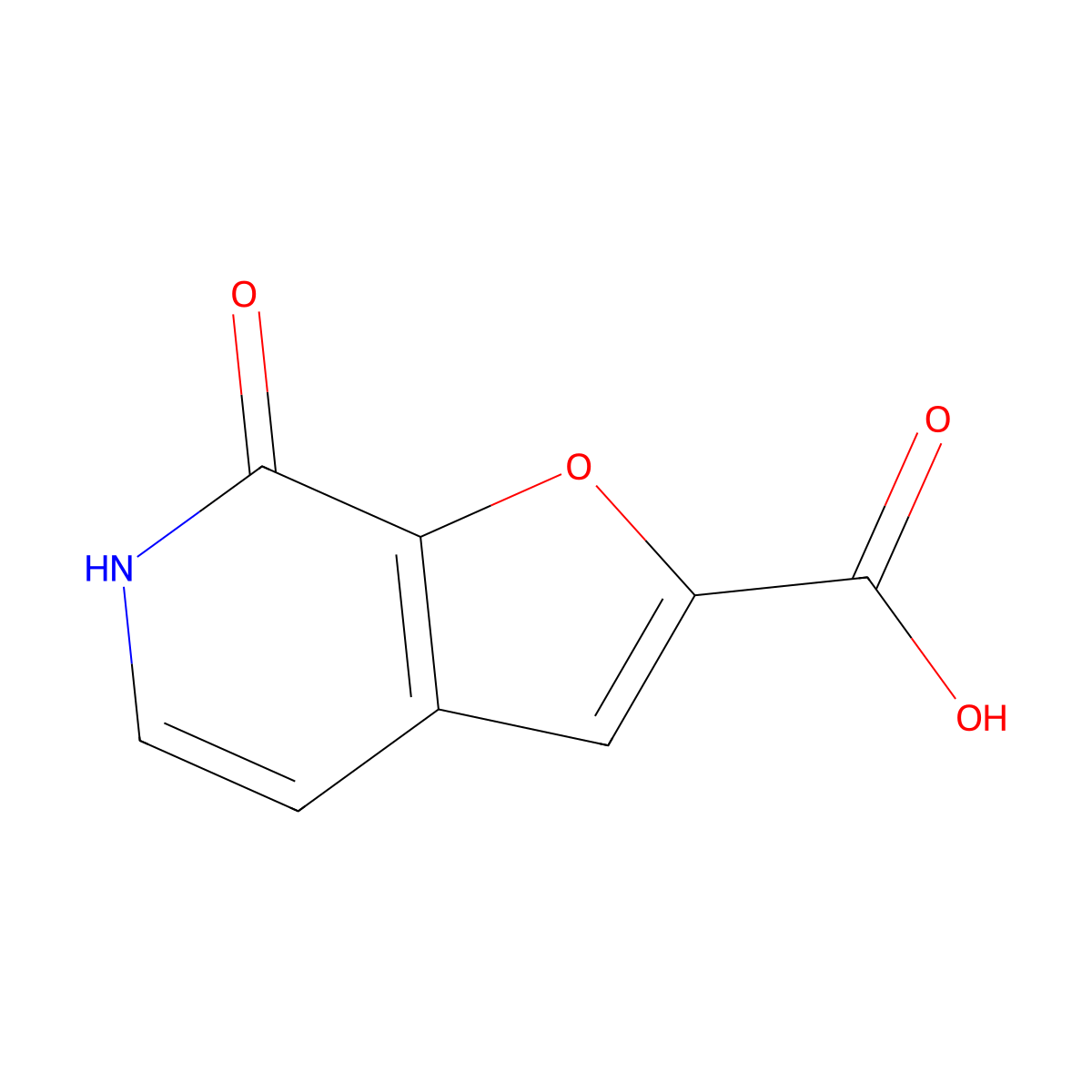 7-oxo-6H,7H-furo[2,3-c]pyridine-2-carboxylic acid molecular structure, CAS 2901106-89-4