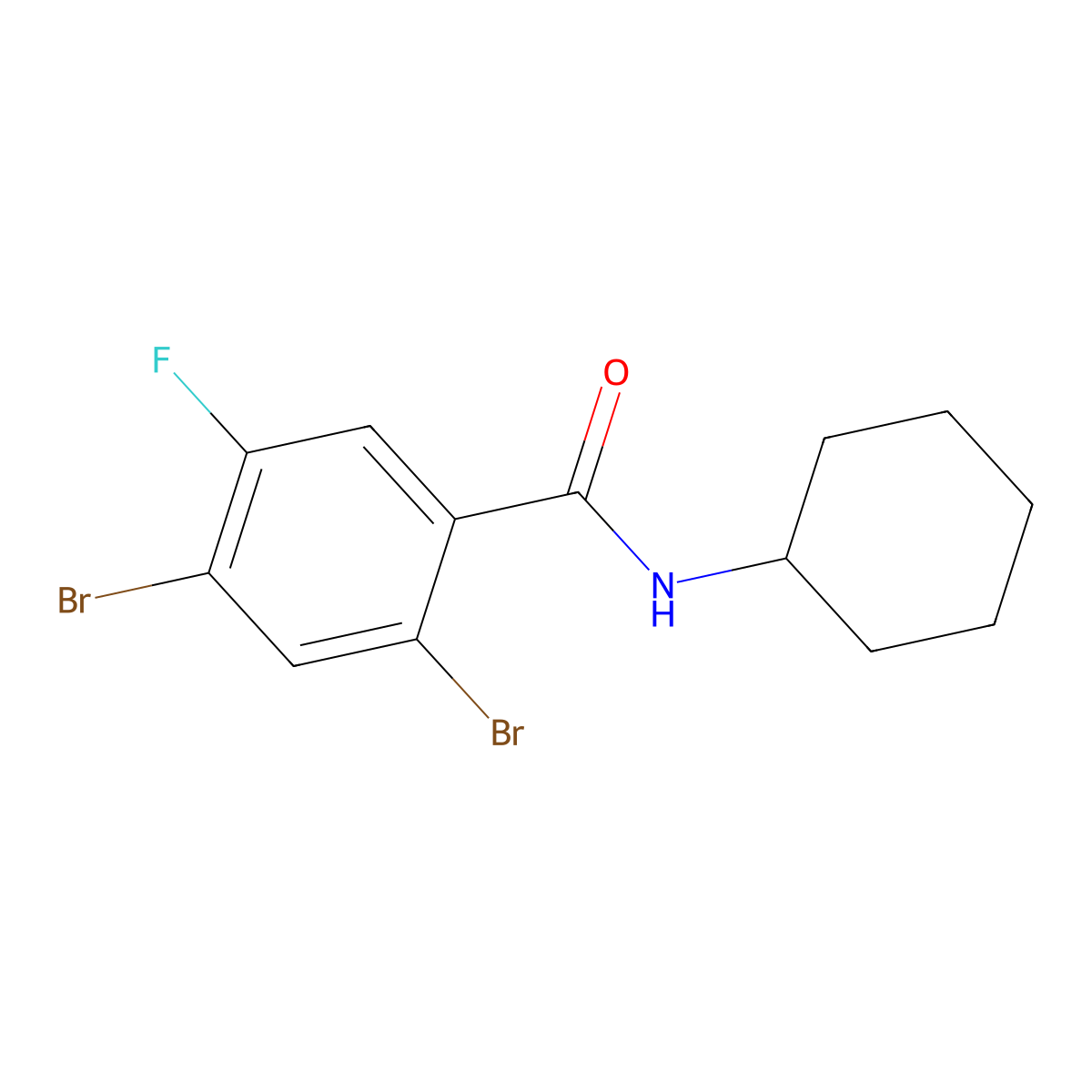 2,4-Dibromo-N-cyclohexyl-5-fluorobenZamide molecular structure, CAS 2901106-94-1
