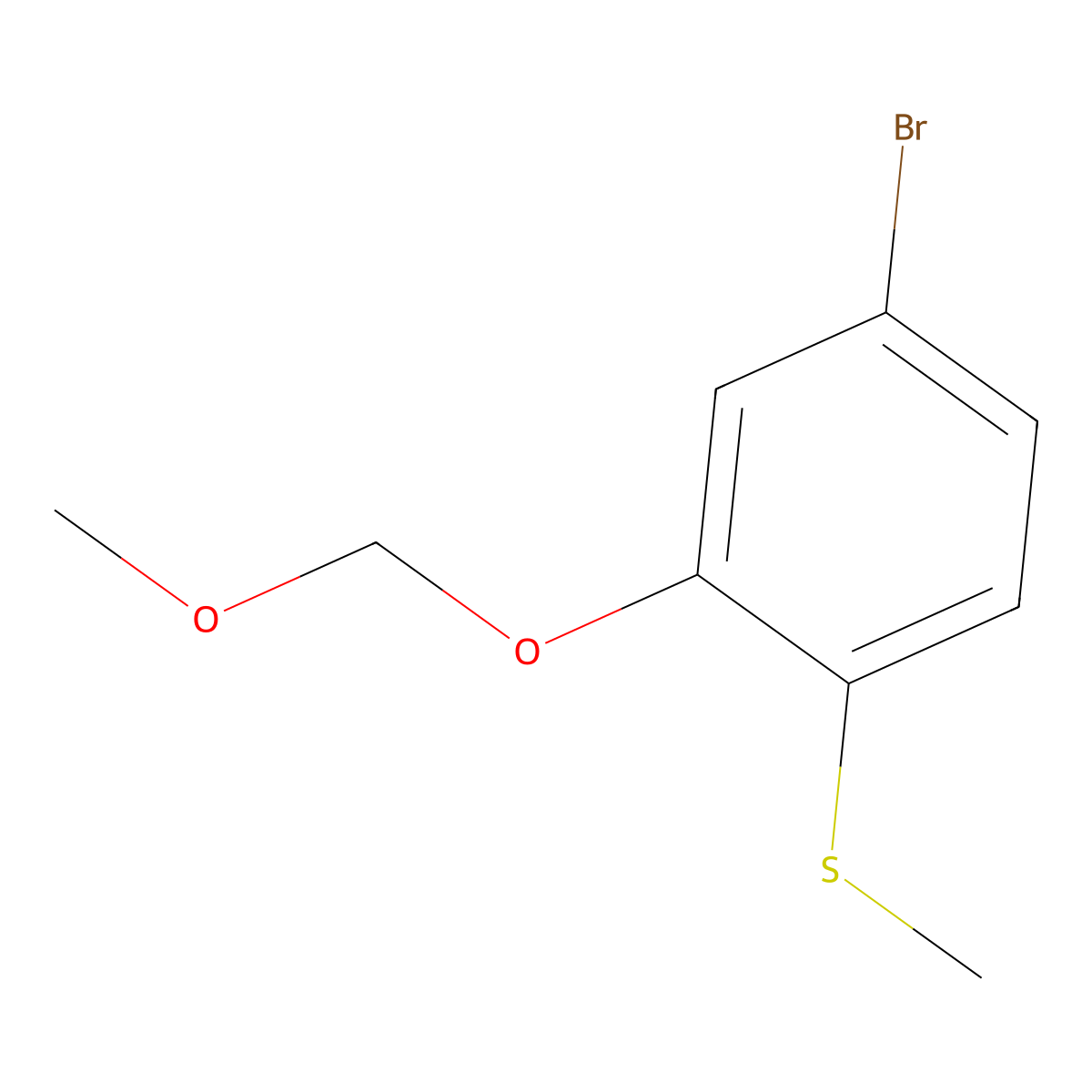 (4-Bromo-2-(methoxymethoxy)phenyl)(methyl)sulfane molecular structure, CAS 2901106-96-3