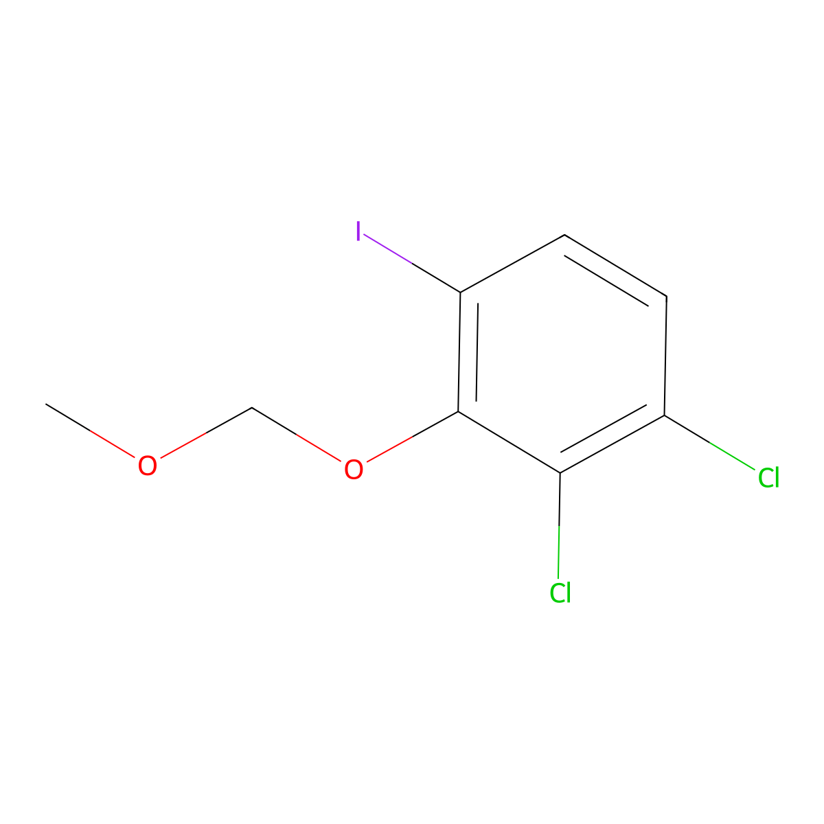 1,2-Dichloro-4-iodo-3-(methoxymethoxy)benZene molecular structure, CAS 2901107-04-6