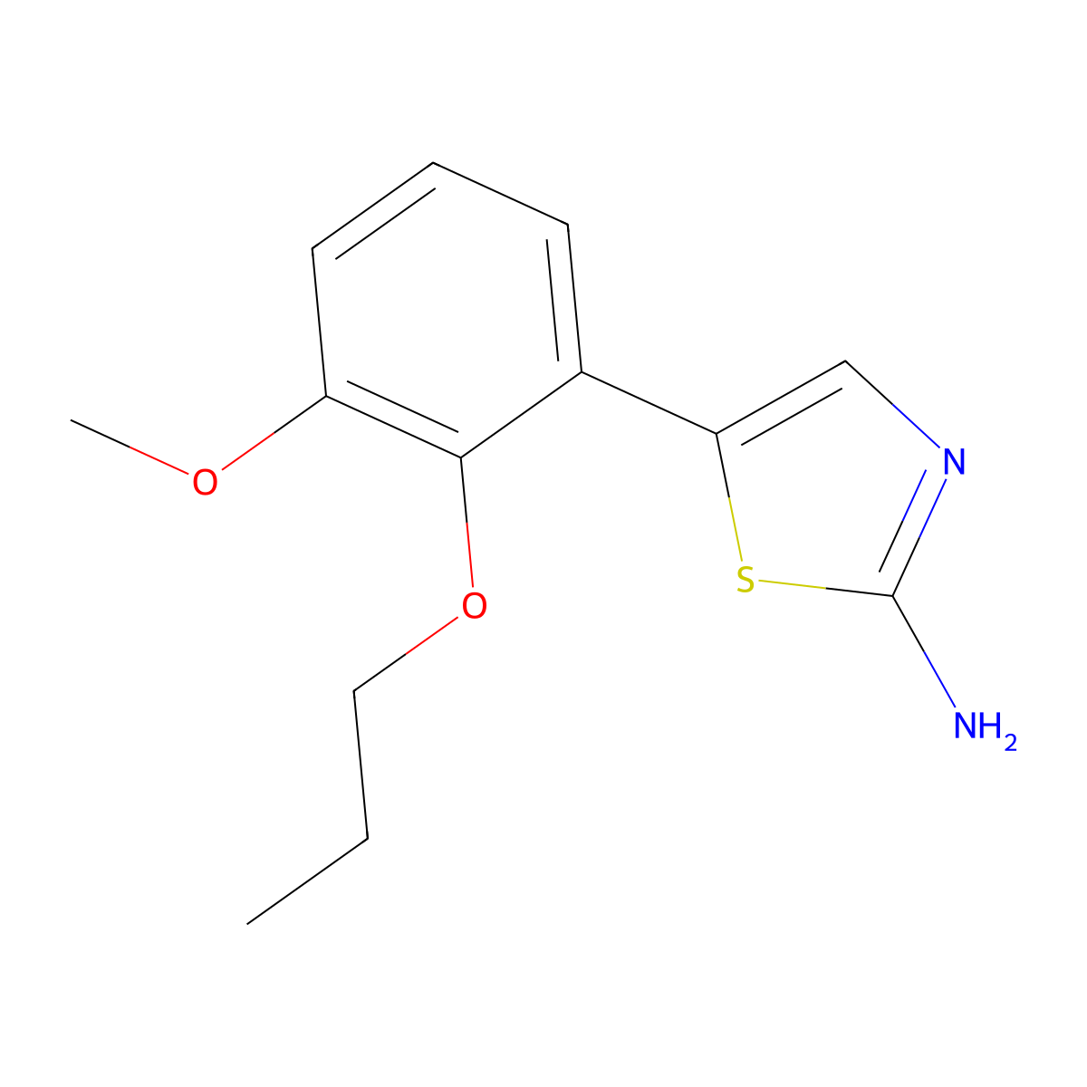 5-(3-Methoxy-2-propoxyphenyl)thiaZol-2-amine molecular structure, CAS 2901107-07-9