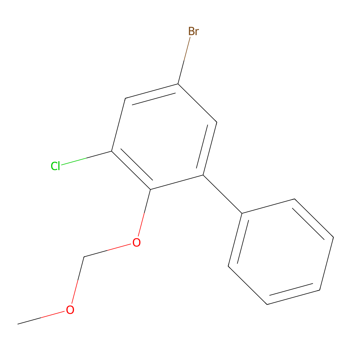 5-Bromo-3-chloro-2-(methoxymethoxy)-1,1'-biphenyl molecular structure, CAS 2901107-09-1