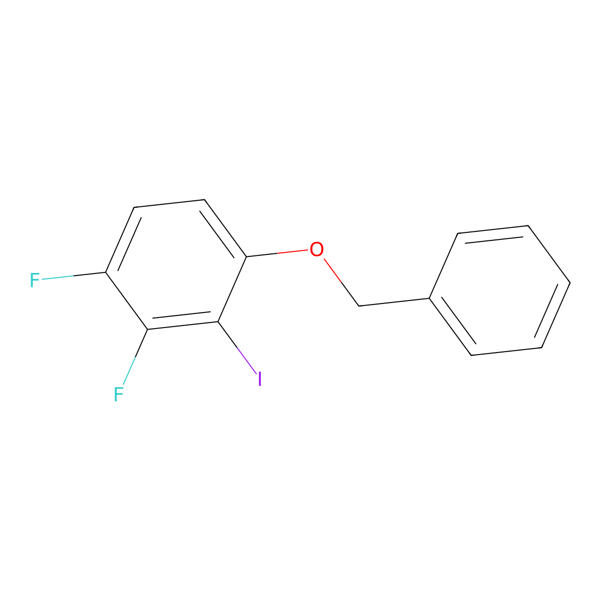 1-(BenZyloxy)-3,4-difluoro-2-iodobenZene molecular structure, CAS 2901107-10-4