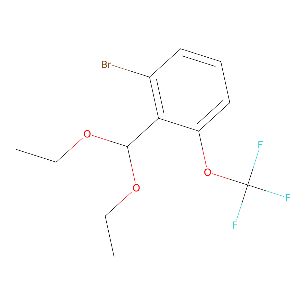 1-Bromo-2-(diethoxymethyl)-3-(trifluoromethoxy)benZene molecular structure, CAS 2901109-29-1