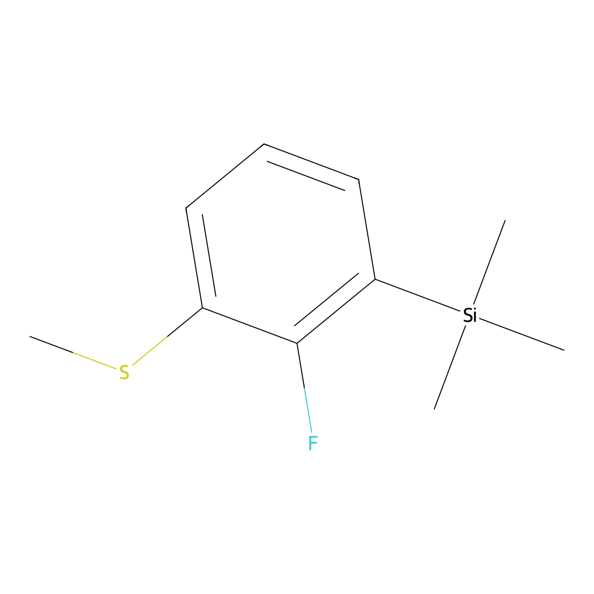 (2-Fluoro-3-(methylthio)phenyl)trimethylsilane molecular structure, CAS 2901109-34-8