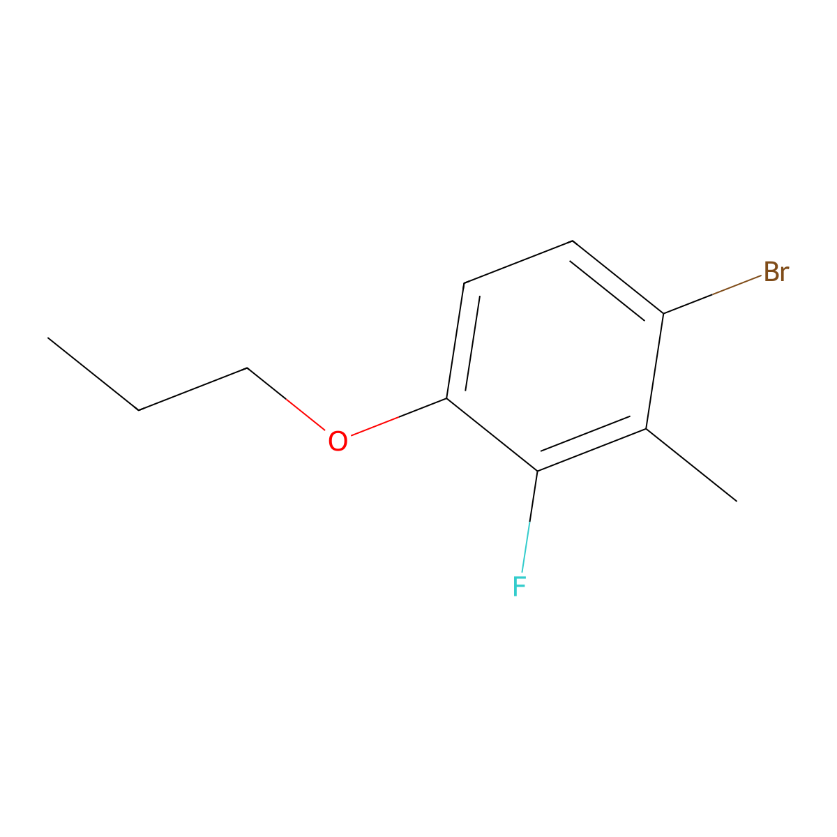 1-Bromo-3-fluoro-2-methyl-4-propoxybenZene molecular structure, CAS 2901109-40-6