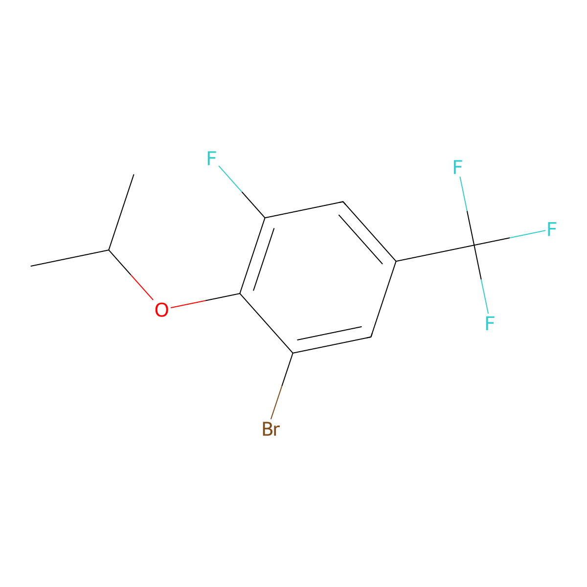 1-Bromo-3-fluoro-2-isopropoxy-5-(trifluoromethyl)benZene molecular structure, CAS 2901109-47-3