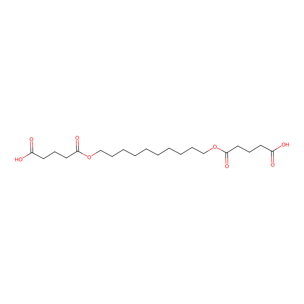 5,5'-(Decane-1,10-diylbis(oxy))bis(5-oxopentanoic acid) molecular structure, CAS 2901109-62-2