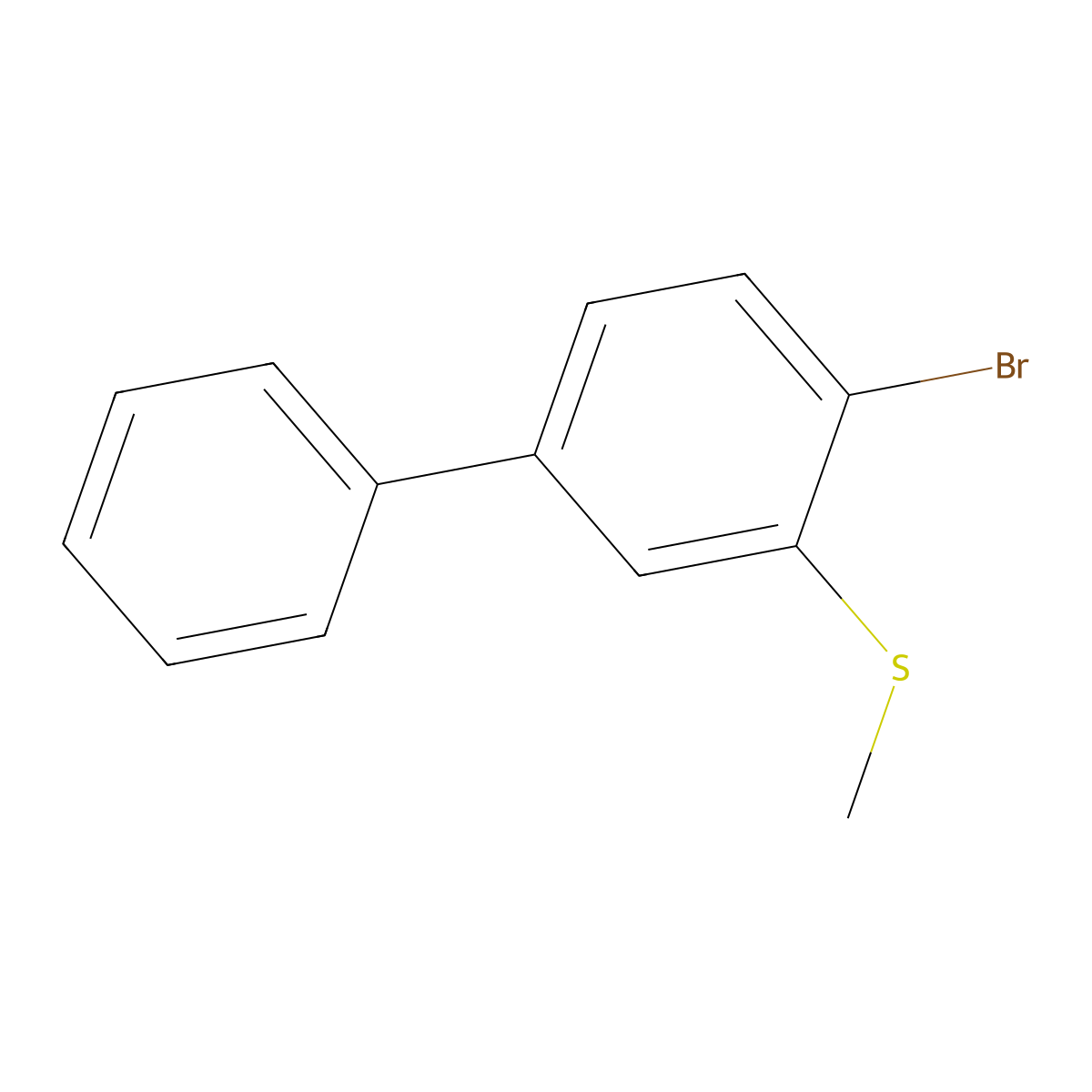 (4-Bromo-[1,1'-biphenyl]-3-yl)(methyl)sulfane molecular structure, CAS 2901109-68-8