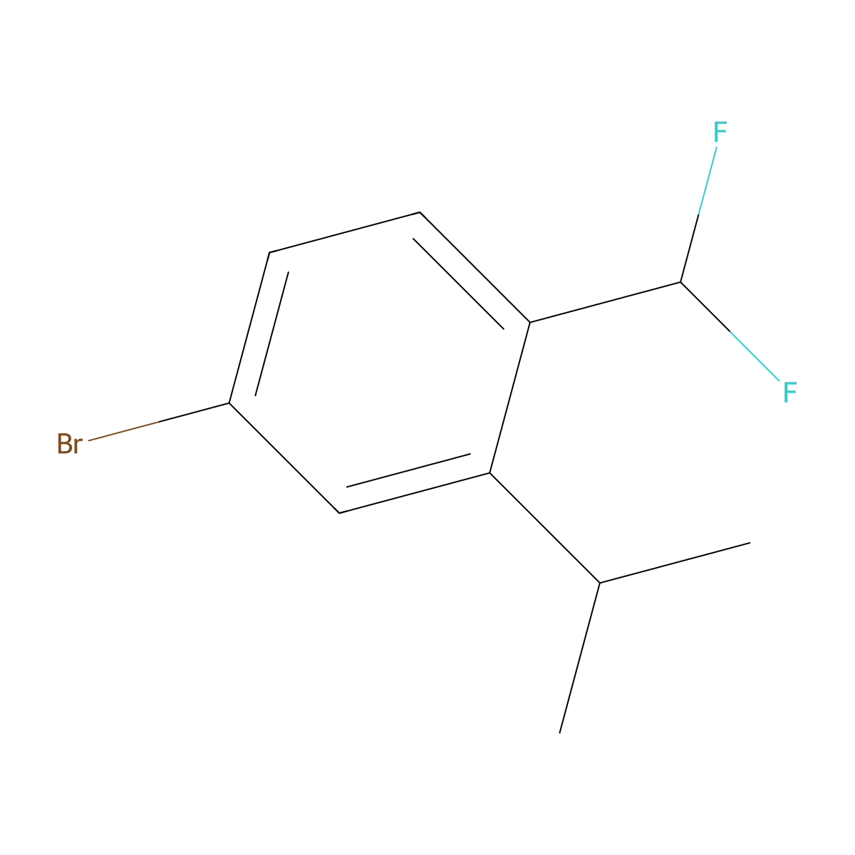 4-Bromo-1-(difluoromethyl)-2-isopropylbenZene molecular structure, CAS 2901109-71-3