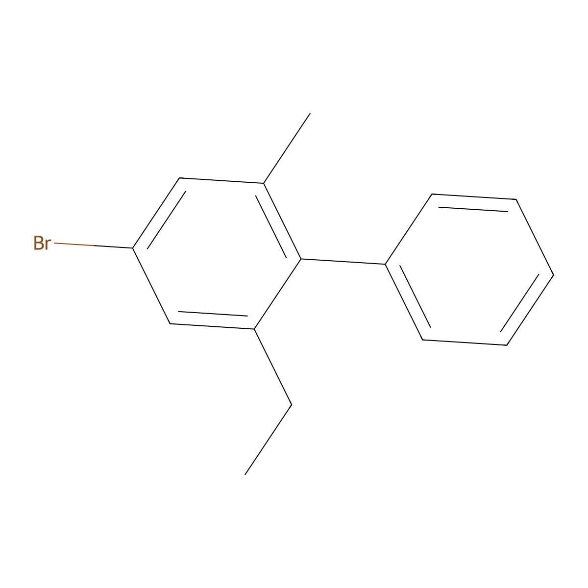 4-Bromo-2-ethyl-6-methyl-1,1'-biphenyl molecular structure, CAS 2901109-76-8