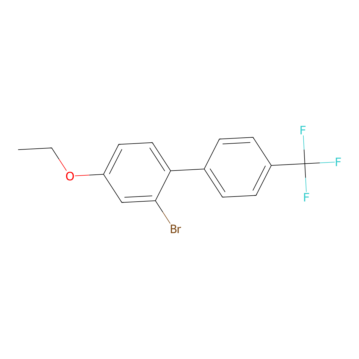 2-Bromo-4-ethoxy-4'-(trifluoromethyl)-1,1'-biphenyl molecular structure, CAS 2901109-79-1