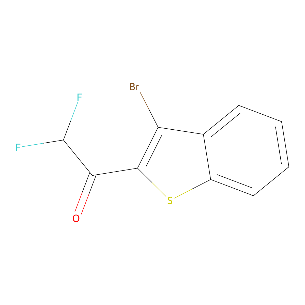 1-(3-BromobenZo[b]thiophen-2-yl)-2,2-difluoroethanone molecular structure, CAS 2901109-87-1